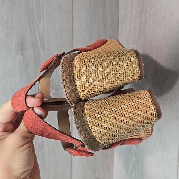 Sofft Women Casidy Leather Wedge Sandals shoes sz 9.5M - Picture 7 of 13